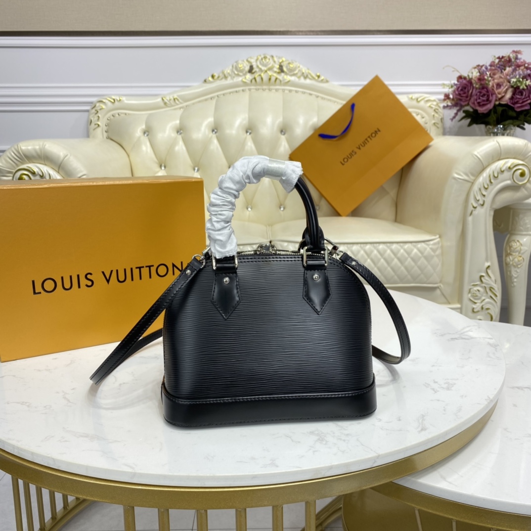 Louis Vuitton ALMA BB Epi Leather Handbag M40862 Black